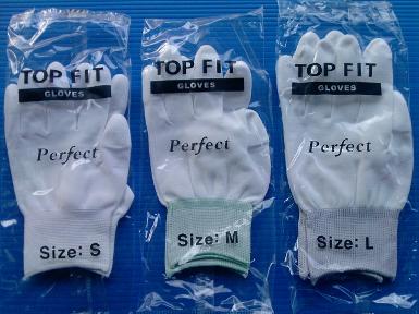 ถุงมือ PU Palm fit Perfect , Top fit ถูก