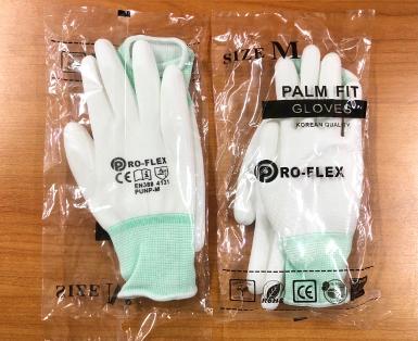 ถุงมือ pu palm fit สามารถซับเหงื่อ ไม่เป็นขน กระชับ ถุงสวมใส่มือ